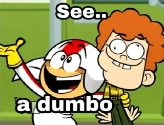 💁‍♀ Kick Buttowski Kick Buttowski: Suburban Daredevil See... a dumbo мультфильм, комедия, сорвиголова, друг, ребенок telegram sticker