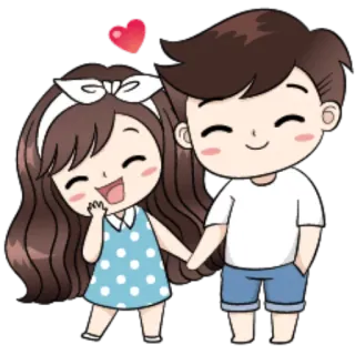 ❤️ การ์ตูน, ความรัก, คู่รัก, ความสัมพันธ์, โรแมนติก, น่ารัก telegram sticker