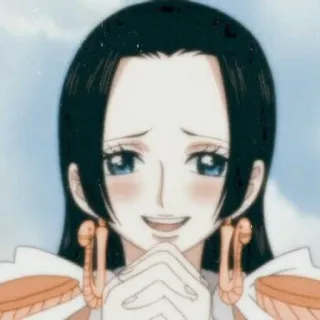 🥂 Boa Hancock One Piece 애니메이션, 원피스, 보아 핸콕, 미소, 여자, 만화, 캐릭터 telegram sticker