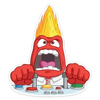 🚀 Anger Inside Out anger, inside out, disney, pixar, cartoon, emotion telegram sticker