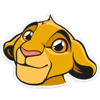 😐 Simba The Lion King Симба, Король Лев, Мультфильм, Животное, Лев, Дисней whatsapp sticker