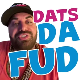 🤮 DATS DA FUD Мем, Интернет сленг, Юмор, Выражение, Смешно, FUD whatsapp sticker