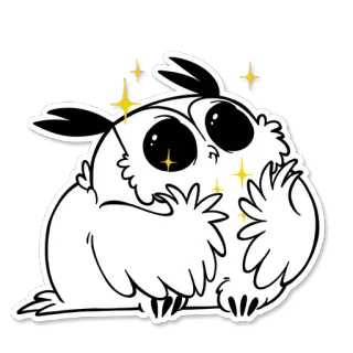 👽 올빼미, 새, 동물, 귀여운, 만화, 스티커 telegram sticker