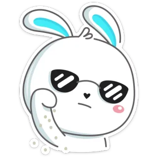 😎 conejo, gafas de sol, cool, lindo, animal telegram sticker