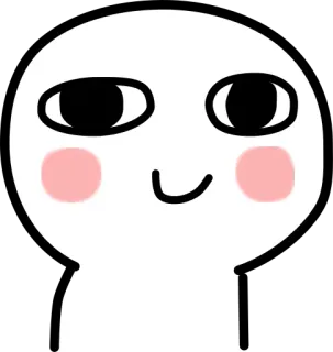 😊 cartoon, expression, minimalist, face telegram sticker