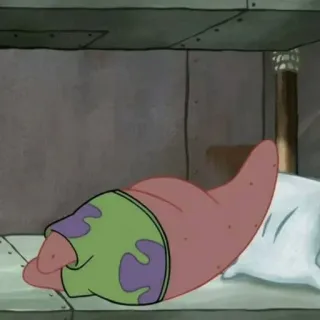 ✨ Patrick Star Spongebob Squarepants 뚱이, 스폰지밥, 만화 캐릭터, 잠자는 telegram sticker