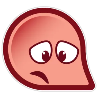 😞 sedih, emoji, kartun, wajah, emosi, ikon telegram sticker