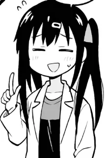 😲 anime, girl, manga, cartoon, character whatsapp sticker