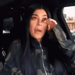 🥲 crying, sad, upset, emotional, kylie whatsapp sticker
