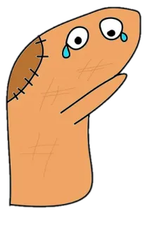 😭 triste, chorando, personagem, desenho animado whatsapp sticker
