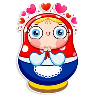 Матрёшка telegram stickers