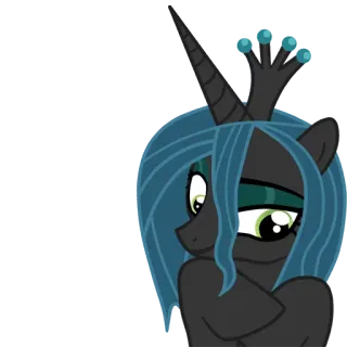 🤔 Queen Chrysalis My Little Pony: Friendship Is Magic Regina Chrysalis, My Little Pony, Cartone animato, Pony, Cattivo telegram sticker