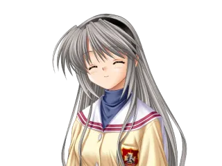 ☺️ anime, dziewczyna, postać, uśmiechnięta telegram sticker