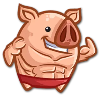 💪 porco, dedo do meio, gesto ofensivo, desenho animado, animal telegram sticker