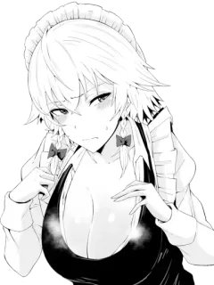 😍 Anime, Maid, Garota, Personagem, Mangá whatsapp sticker