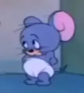 ☹️ Jerry Mouse Tom and Jerry Cartoon, Maus, Baby, Süß, Animation telegram sticker