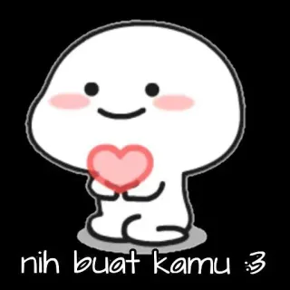 ❤️ nih buat kamu :3 süß, Liebe, Herz, kawaii, entzückend, Blob whatsapp sticker