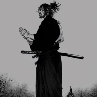 🤍 Miyamoto Musashi Vagabond Samurai, Schwert, Kampfkunst, Manga, Vagabond, Musashi, Krieger telegram sticker