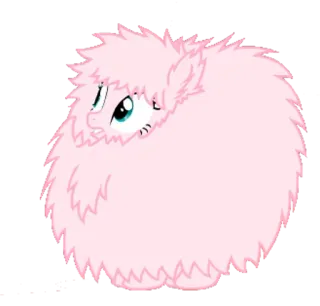 🤯 pink, fluffy, animal, cartoon telegram sticker