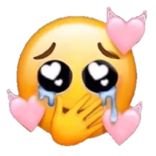 🥺 Biểu tượng cảm xúc, Trái tim, Khóc, Tình yêu whatsapp sticker