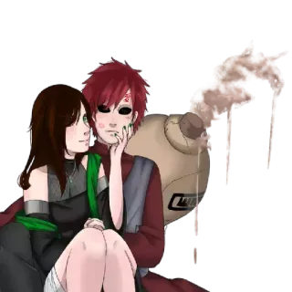 😍 Gaara Naruto Anime, Fanart, Gaara, Pasangan, Kartun whatsapp sticker