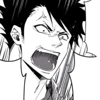 🎩 Anime, Manga, Wajah, Ekspresi, Marah, Teriak telegram sticker