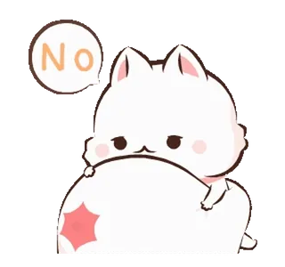 ❌ No gatto, carino, adesivo, animale, kawaii, no telegram sticker