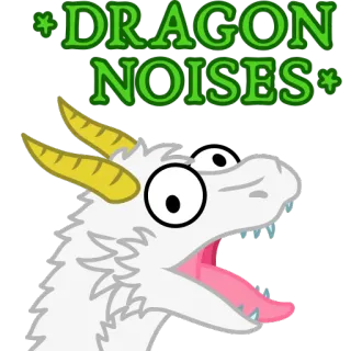 🐲 DRAGON NOISES naga, monster, binatang, fantasi, reptil, kartun, lucu telegram sticker