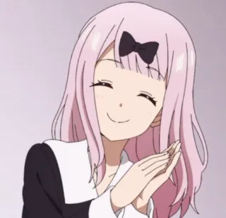 😇 Chika Fujiwara Kaguya-sama: Love Is War Anime, Chika, Fujiwara, Kaguya-sama, Love is War, Pinke Haare, Süß, Lächelnd whatsapp sticker