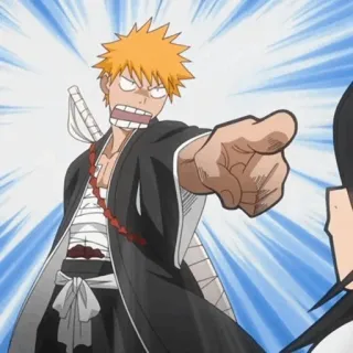 🔥 Ichigo Kurosaki Bleach Anime, Ichigo, Bleach, Chỉ whatsapp sticker