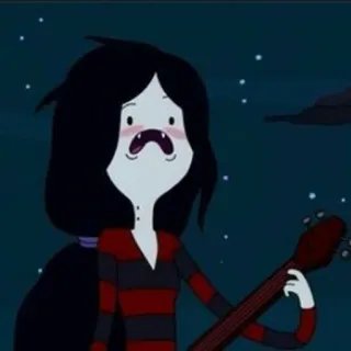 🖤 Marceline Adventure Time мультфильм, вампир, анимация, Время приключений, Марселин, музыка, гитара telegram sticker