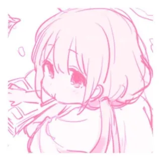 🩰 anime, girl, pink, cute, kawaii, manga, drawing telegram sticker