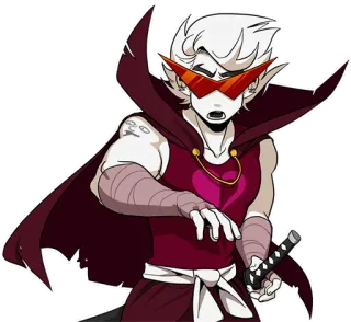 😧 Dirk Strider Homestuck Anime, Kreskówka, Dirk Strider, Homestuck, Miecz, Postać, Peleryna telegram sticker