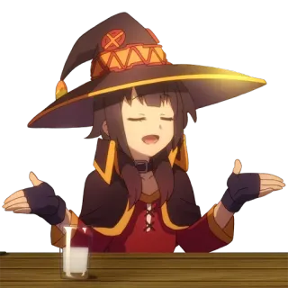 🤷‍♀️ Megumin Konosuba Anime, Konosuba, Megumin, Mago, Hechicero, Personaje whatsapp sticker