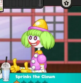 🤡 Sprinks Sprinks the Clown clown, cartoon, character whatsapp sticker