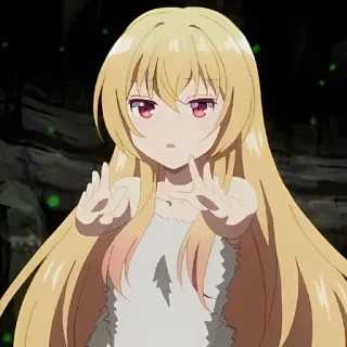 🌙 Anime, Manga, Blond, Mädchen, Charakter, Cartoon whatsapp sticker