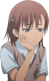 😟 Misaka Mikoto A Certain Scientific Railgun อนิเมะ, ตัวละคร, ผู้หญิง, เรลกัน, มิซากะ, มิโคโตะ telegram sticker