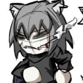 🦔 anime style, character, dark, horror, violence, gothic whatsapp sticker