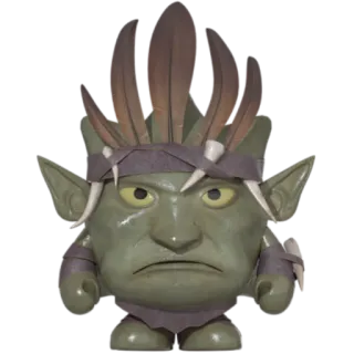 👹 ก็อบลิน, แฟนตาซี, สัตว์ประหลาด, สิ่งมีชีวิต, การ์ตูน telegram sticker