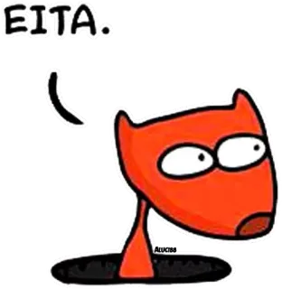 😳 EITA. dessin animé, chien, surprise, trou, animation telegram sticker