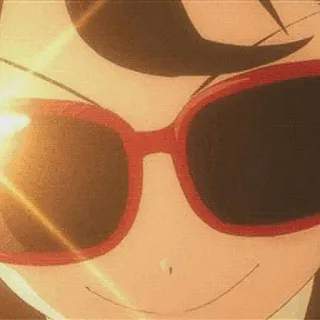 🎈 Anime, Sonnenbrille, süß, Mädchen telegram sticker