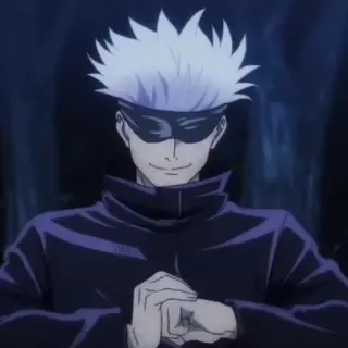 🛑 Satoru Gojo Jujutsu Kaisen Аниме, Манга, Сатору Годжо, Jujutsu Kaisen, Персонаж, Крутой, Мощный, Повязка на глаза whatsapp sticker