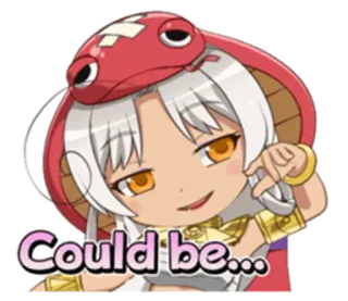 😏 Could be... anime, snake, chibi, could be, cartoon, character telegram sticker