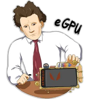 ⚙️ eGPU technologie, ordinateur, eGPU, Radeon, GPU whatsapp sticker