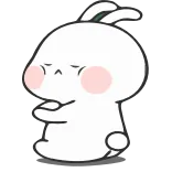 😝 coelho, fofo, coelho, adesivo, desenho animado whatsapp sticker