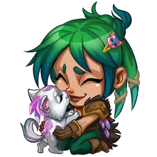 😽 Anime, Haustier, Katze, Süß, Umarmung, Cartoon telegram sticker
