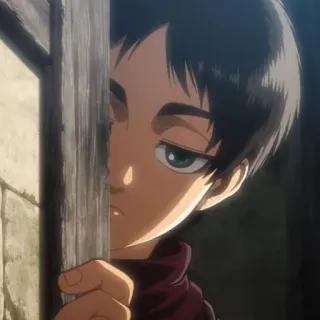 🎭 Eren Yeager Attack on Titan Anime, Manga, Eren, Ataque a los Titanes, Personaje telegram sticker