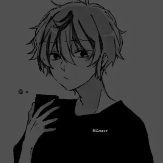▪️ @ilexer anime, manga, boy, illustration, portrait, digital art telegram sticker