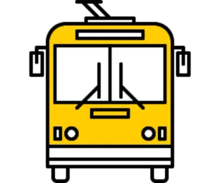 🚎 Bis, Kuning, Transportasi, Kendaraan, Transportasi umum whatsapp sticker