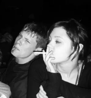 ➰ smoking, tobacco, cigarette, people, portrait telegram sticker
